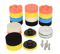 JoaSinc Polishing Pads for Drill Kit, 24PCS 3 inch 80mm Car Polishing Pads Sponge Wool Polishing Waxing Buffing Pads with M10 Drill Adapter for Car Polishing, Sanding, Waxing