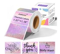 Joatuxul 1.57"x1.18"(40x30mm) Holographic Thermal Labels, Compatible with M110/M100/M220/M221/M108/T50M Pro, Name Labels for School, for Barcode/Logo/Business/Home, 230 PCS/Roll Stardust Pink