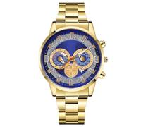 JOATVEE Fashion Men Chronograph Code Luminous Scale Date Analog Quartz Watch Stainless Steel Sport Watch, I