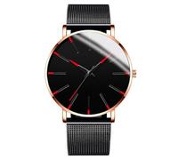 JOATVEE Fashion Men's Watches Business Quartz Analogue Watch Easy to Read Stainless Steel Mesh Belt Wristwatches, d, Bracelet