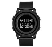 JOATVEE Fashion Multifunctional Luminous Simple Watch Men and Women Students Trend Sport Waterproof Drop-Proof Digital Electronic Watch, black, Strap.