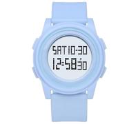 JOATVEE Fashion Multifunctional Luminous Simple Watch Men and Women Students Trend Sport Waterproof Drop-Proof Digital Electronic Watch, blue, Strap.
