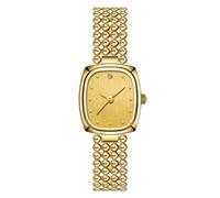JOATVEE Gold Watches for Women Retro Analog Quartz Wrist Watch Small Square Elegant Luxury Bracelet Ladies Watch, gold, bracelet