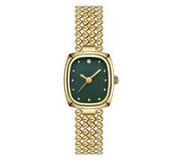 JOATVEE Gold Watches for Women Retro Analog Quartz Wrist Watch Small Square Elegant Luxury Bracelet Ladies Watch, green