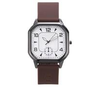 JOATVEE Mens Sport Watch Analog Quartz Easy Read Analog Watch Silicone Band Square Dial Casual Watch, d