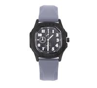JOATVEE Men's Watches Analog Sport Waterproof Quartz Watch Casual Silicone Band Square Dial Watch, Black Ash, Strap