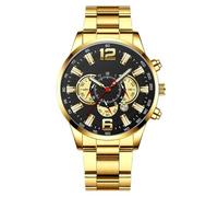 JOATVEE Men's Watches, Big Round Dials, 3 Time Zones, Quartz Analog Decorative Men's Watches, Waterproof Watches, Work Watches, Athleisure Watches, a