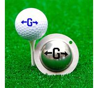 Joayuezo DIY Ball Marker Stainless Steel Golf Balls Marker Stencil Personalized Golf Ball Liner Golf Ball Drawing Alignment Stencils Marking Tool (G)