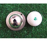 Joayuezo DIY Ball Marker Stainless Steel Golf Balls Marker Stencil Personalized Golf Ball Liner Golf Ball Drawing Alignment Stencils Marking Tool (three-leaf clover)