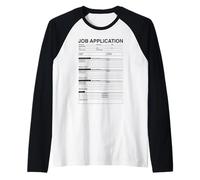 Job Application Form Joke for Employment Costume Women Men Raglan Baseball Tee