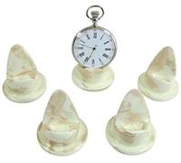 Job lot 5 x Mini Aged Effect Ceramic Pocket Watch Stands, Watch Display Stands. (Aged Effect)