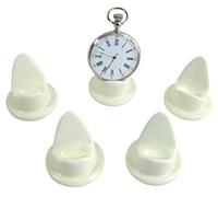 Job lot 5 x Mini Cream Ceramic Pocket Watch Stands, Watch Display Stands. (Cream)