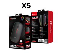 Job Lot 5× XTrike Me GW-113 Wireless Mouse Dual-Mode RGB Silent 800-1600 DPI
