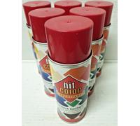 Job Lot 6 x Lobster Red Gloss Spray Paint 400ml 320077 Hit Color German