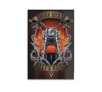 Job Sucks Let's Ride Metal Poster Poster Decorative Painting Canvas Wall Posters And Art Picture Print Modern Family Bedroom Decor Posters 16x24inch(40x60cm)