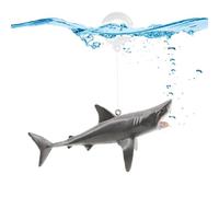 Joberio Aquarium Shark Decorations | Floating Fish Tank Shark Ornaments | 7.4x3.3cm Adjustable Floating Shark Ornament Aquarium Accessories, Fish Tank Shark Craft for Fish Tanks Scene Layout