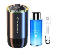 Joberio Car Aromatherapy Diffuser, Air Scent Small Humidifier with 7-LED Color Changing Light, Car Air Fresheners for Esential Oils, Suitable for Car, Ofice,Home, bedrooms