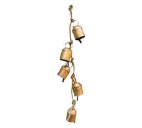 Joberio Christmas Cow Bells, Large Bronze Cowbell, R-stic Harmony Brass Bells for Decoration, Bells Christmas Cowbells Chic Metal Vintage Lucky Bell Garland Decor for Christmas Tree Wall Decor