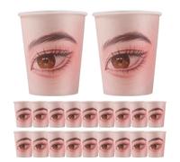 Joberio Eyelash Makeup Exercises Cup | Lash Makeup Exercises Paper Cup - Cup Styles False Eyelash Show Aids for Men, Makeup Artist, Eyelash Beautician