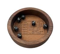 Joberio Farkle Dice Tray - Wooden Dice Tray for Farkle Classic Dice Game | The Classic Family Game Includes Six Dice for Rolling & Enhanced | Dice Trays Games for Family Nights, Gatherings