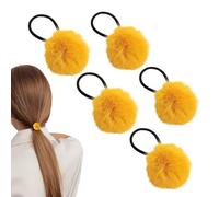 Joberio Girls Hair Ties | Chic Furry Ball Hair Ties,Fashionable Hair Ring Ties for Women And Girls, Versatile Ponytail Holders for Dating, Parties