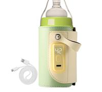 Joberio Portable Bottle Warmer, Nursing Bottle Warmer Heating Sleeve, USB Milk Bottle Warmer with Temprature Adjustment, Rapid Heating Intelligent Nursing Bottle Heat Keeper for