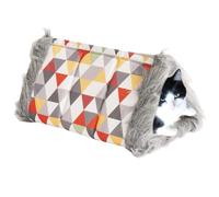 Joberio Warm Kitten Bed, Warm Folding Semi-enclosed Pet House, Removable Washable Foldable Pet Play Plush Cushion For Small Animal Puppy Hamster