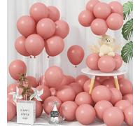 Jobkoo Dusty Pink Balloons 5 Inch, 60 Pcs Small Vintage Pink Balloon Boho Dusty Rose Latex Balloons 5'' Mini Matte Retro Blush Mauve Helium Balloon for Birthday Wedding Baby Shower Party Decorations