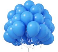 Jobkoo Sky Blue Balloons - 50pcs, 12 Inch Matte Latex Balloons for Birthday, Wedding, Baby Shower & Graduation Parties