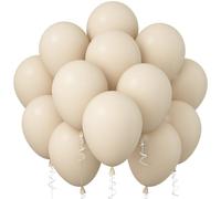 Jobkoo White Sand Balloons, 12 Inch 30 Pcs Beige Balloon Boho Latex Cream Balloons Matte Off White Neutral Helium Balloon for Birthday Wedding Baby Shower Anniversary Party Decorations