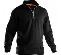 Jobman JM5401 Sweatshirt 1/2 Zip Black XL Colour: Black, Chest Size: X XL