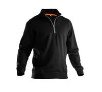 Jobman Men's Half Zip Sweatshirt | Cotton Blend | Soft | Durable | Black or Navy | S-2XL