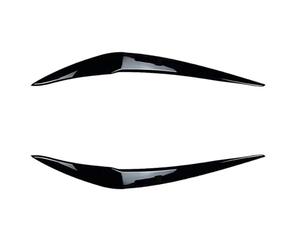 JOBOUND Headlight Eyebrows, Fit For BMW 1 Series F20 F21 L&R ABS Gloss Evil Headlight Eyebrows Eyelid 116 118 120 125 M135i M140i Facelift 2015-2019 3D Stickers (Color : Gloss Black)