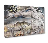 Jobs Evil Dreams By William Blake Canvas Print | Gallery Wrapped 30mm Frame Wall Art | 24x16 inches | Ready to Hang | Classic Picture | Living Room Bedroom Lounge Office