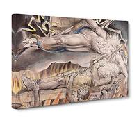 Jobs Evil Dreams By William Blake Canvas Print | Gallery Wrapped 30mm Frame Wall Art | 30x20 inches | Ready to Hang | Classic Picture | Living Room Bedroom Lounge Office