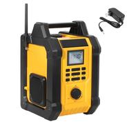 Jobsite Radio Speaker, Compatible with DeWalt 20V MAX Battery, IPX54 Waterproof, Portable, Wireless, Stereo, Strong Signal Reception, AM/FM, TWS, 100ft Range, AC/DC Operated (Tool Only)
