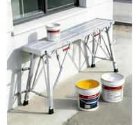 Jobsite Tough Impact-Resistant Folding Scaffolding Platform, 500LBS Heavy Duty Steel Work Platform for Heavy Construction Site Use