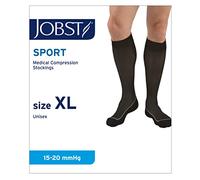 JOBST Knee High Compression Socks - Graduated Compression for Sports Lovers - Unisex, Cool Black, Extra Large