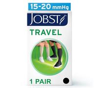 JOBST Travel Knee High Compression Socks - Helps to Prevent Deep Vein Thrombosis during Travel - 15-20 mmHg Compression - Unisex Design, Black, Size 2
