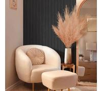 Jobu Acoustic Wall Panels in Black Oak with White Backing, 240cm x 60cm