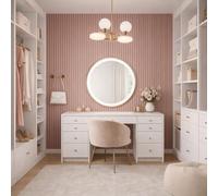 Jōbū Jobu Acoustic Wall Panels In Dusky Pink With White Backing 240Cm X 60Cm