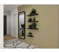 Jobu | Acoustic Wood Veneer Slatted Panels for Wall Decor | 240cm (L) x 60cm (W) x 2.1cm (D) (Natural Oak, 2 Pack)