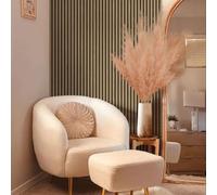 Jobu | Acoustic Wood Veneer Slatted Panels for Wall Decor | 240cm (L) x 60cm (W) x 2.1cm (D) (Walnut, Single)