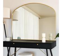 Jobu | Arched Wall Mirror with Gold Metal Frame - 95cm x 120cm for Bedroom, Hallway or Living Room | Yoko