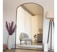 Jobu | Full Length Black Metal Gentle Arch Mirror - 180cm x 105cm | Yoko