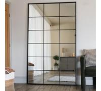 Jobu | Full Length Black Mirror - 200cm x 120cm home | Large Rectangle Modern Wall & Standing Mirror with Lattice Design for Bathroom, Bedroom, or Hallway | Kyo