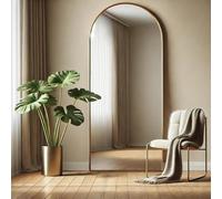 Jobu | Full Length Mirror With Gold Metal Arch Frame - 150cm x 60cm | Akiko