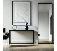 Jobu Full Length Rectangle Mirror 150cm x 60cm, Black Metal Frame