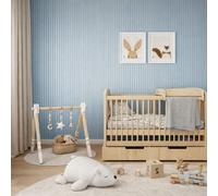 Jōbū Jobu Acoustic Wall Panels In Baby Blue With White Backing 240Cm X 60Cm (3 Pack)