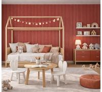 Jōbū Jobu Acoustic Wall Panels In Red Wonder With White Backing 240Cm X 60Cm (3 Pack)